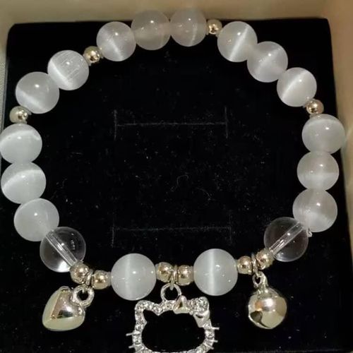 Ladies Crystal Kitty Heart Moonstone Bracelet Item | Buy Ladies Crystal Kitty Heart Moonstone Bracelet | SPOP Enterprise Global
